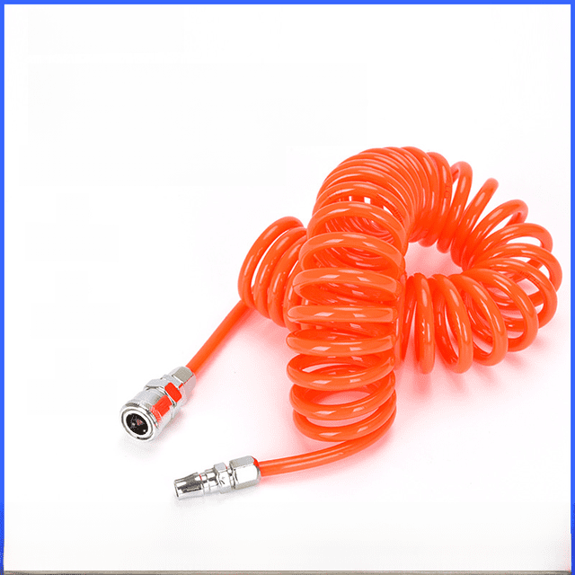 Tubo de aire con resorte de PU, compresor de aire neumático de 8 x 5 pulgadas, bomba de aire, manguera telescópica de alta presión, conducto de aire en espiral de 12 x 8/10 x 6,5 pulgadas