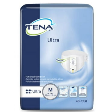 TENA Ultra Brief, Medium, Tab Closure, Adult Disposable, Heavy Absorbency, 67200 - Case of 80