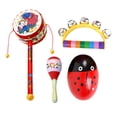 thumbnail image 2 of Juego de instrumentos musicales de percusión de madera, juguete de desarrollo de coordinación mano-ojo, juguetes musicales Montessori para fiesta, 4 U Estilo A, 2 of 9
