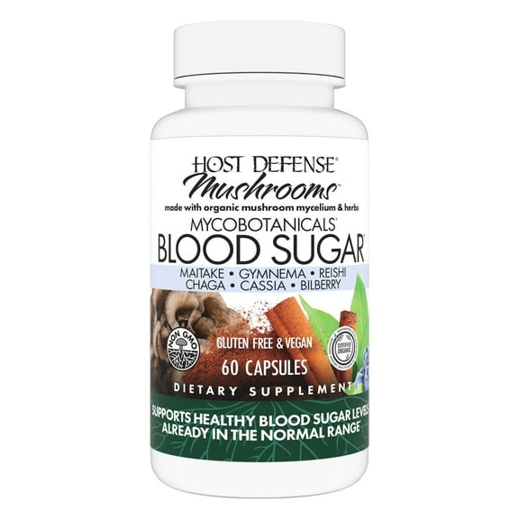 Host Defense MycoBotanicals Blood Sugar* Capsules - 60 Capsules (30 Servings)