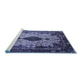 thumbnail image 2 of Ahgly Company Machine Washable Indoor Square Medallion Blue Traditional Area Rugs, 8' Square, 2 of 4
