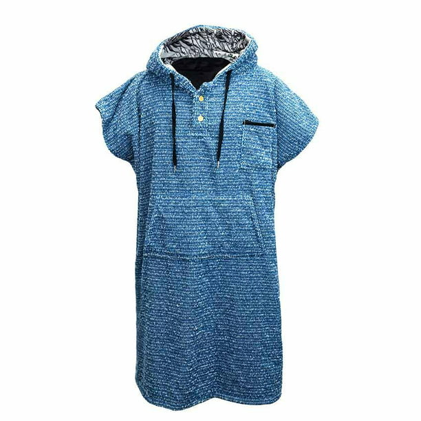 Surf Poncho Blue / Towel with Hood / Changing Poncho Towel / Wetsuit ...