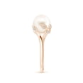 thumbnail image 6 of Angara Freshwater Cultured Pearl Olive Leaf Bypass Ring in 14K Rose Gold for Women | June Birthstone Jewelry for Her, 6 of 8