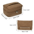 thumbnail image 2 of Unique Bargains 1 Set Cosmetic Bag Travel Makeup Bag Cosmetic Organizer Storage Bag for Women Brown 9.45"x6.10"x4.33", 2 of 6