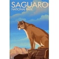 thumbnail image 1 of Saguaro National Park, Arizona, Mountain Lion, Lithograph (16x24 Giclee Gallery Art Print, Vivid Textured Wall Decor), 1 of 3