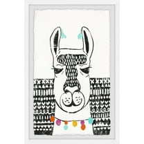 Marmont Hill Llama Necklace Framed Wall Art