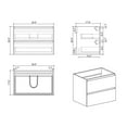 thumbnail image 5 of Bathroom Vanity with White Sink | Handle - Free Design, Maximized Drawer Capacity | Melamine Build | Keeps Bathroom Organized, 5 of 6