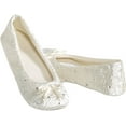thumbnail image 3 of Isotoner  Terry Lined Rose Quilted Ballerina Slippers (Women), 3 of 6
