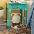 thumbnail image 3 of Chelsea Lane Riley Wood Single-Drawer Nightstand Side Table, Marine Green, 3 of 7
