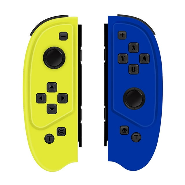 Manette Compatible avec Nintendo Switch, Manettes pour Switch Sans Fil de Remplacement avec Fonction de Réveil Intégrée pour Switch (G/d) (Jaune/bleu)