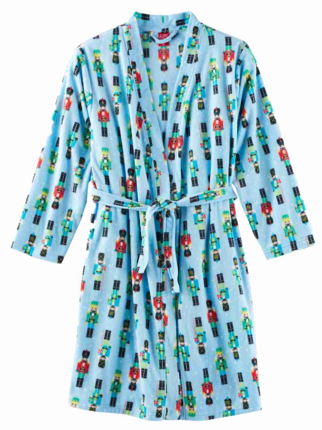 Little Boys Blue Fleece Nutcracker Bath Robe Christmas Holiday