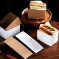 thumbnail image 2 of 50Pcs Sandwich Take Out Container Disposable Anti-deformed Paper DIY Chocolates Food Packaging Box, 2 of 5