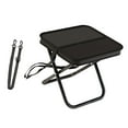 thumbnail image 1 of Taburete plegable con asiento de tela Oxford, soporte resistente, silla de pesca portátil, resistente Negro, 1 of 8