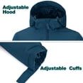 thumbnail image 6 of Camel Crown Packable Men's Rain Jacket Lightweight Waterproof Rain Shell Jacket Raincoat with Hood for Golf Cycling Windbreaker Blue, 6 of 8