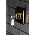 thumbnail image 2 of Kingston KS3042BPL Bel-Air Single-Handle Three-Way Diverter Valve with Square Trim Kit in Polished Brass, 2 of 9