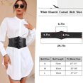 thumbnail image 6 of JASGOOD Women Corset Belts Wide Elastic Waspie Black Waist Belt for Dress, 6 of 10