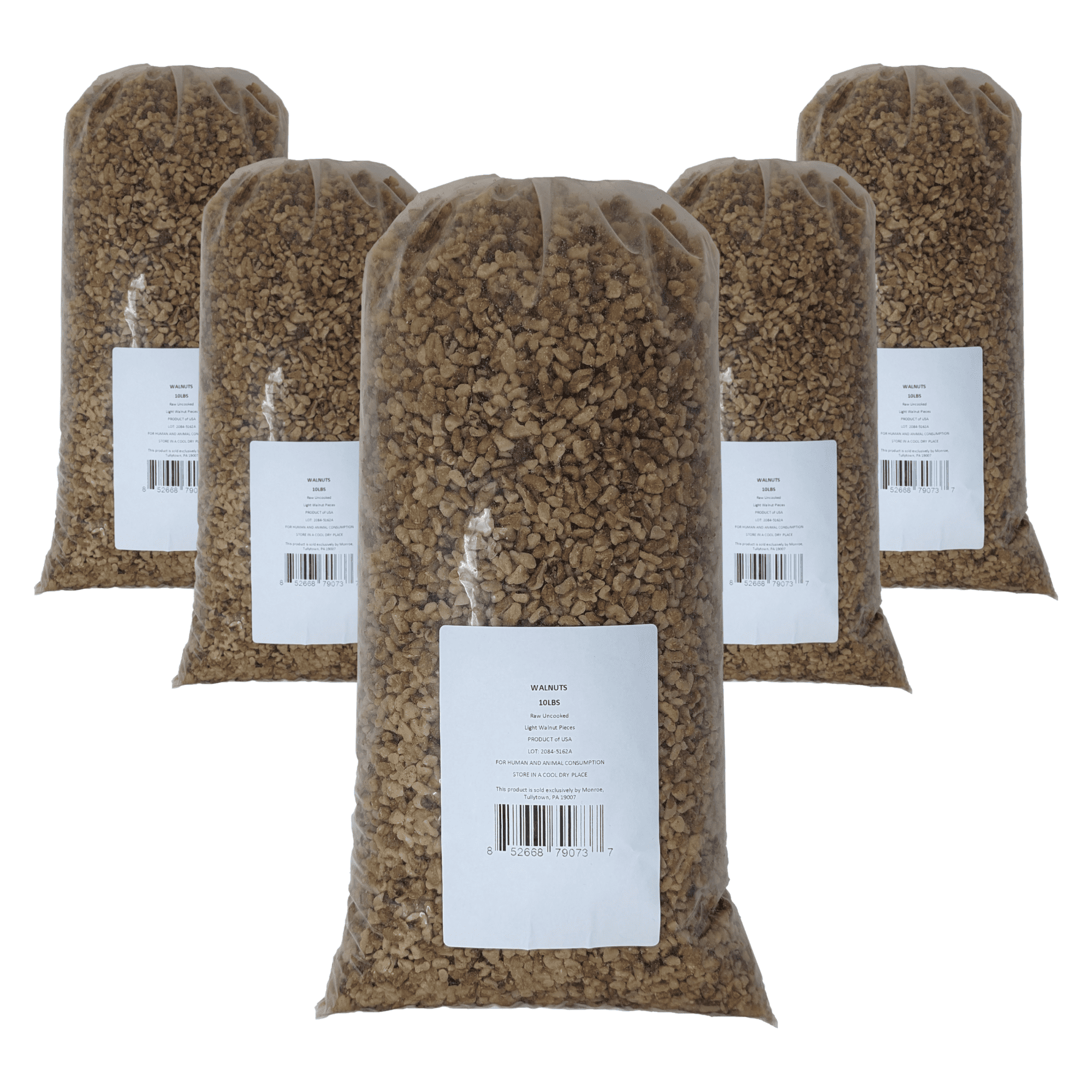 Walnuts, Small Light Granulated Pieces, Uncooked, Bulk For Human and