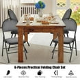 thumbnail image 6 of Demi Bonn 6 Pack Folding Chairs Portable Padded Office Kitchen Dining Chairs, Black, 6 of 9