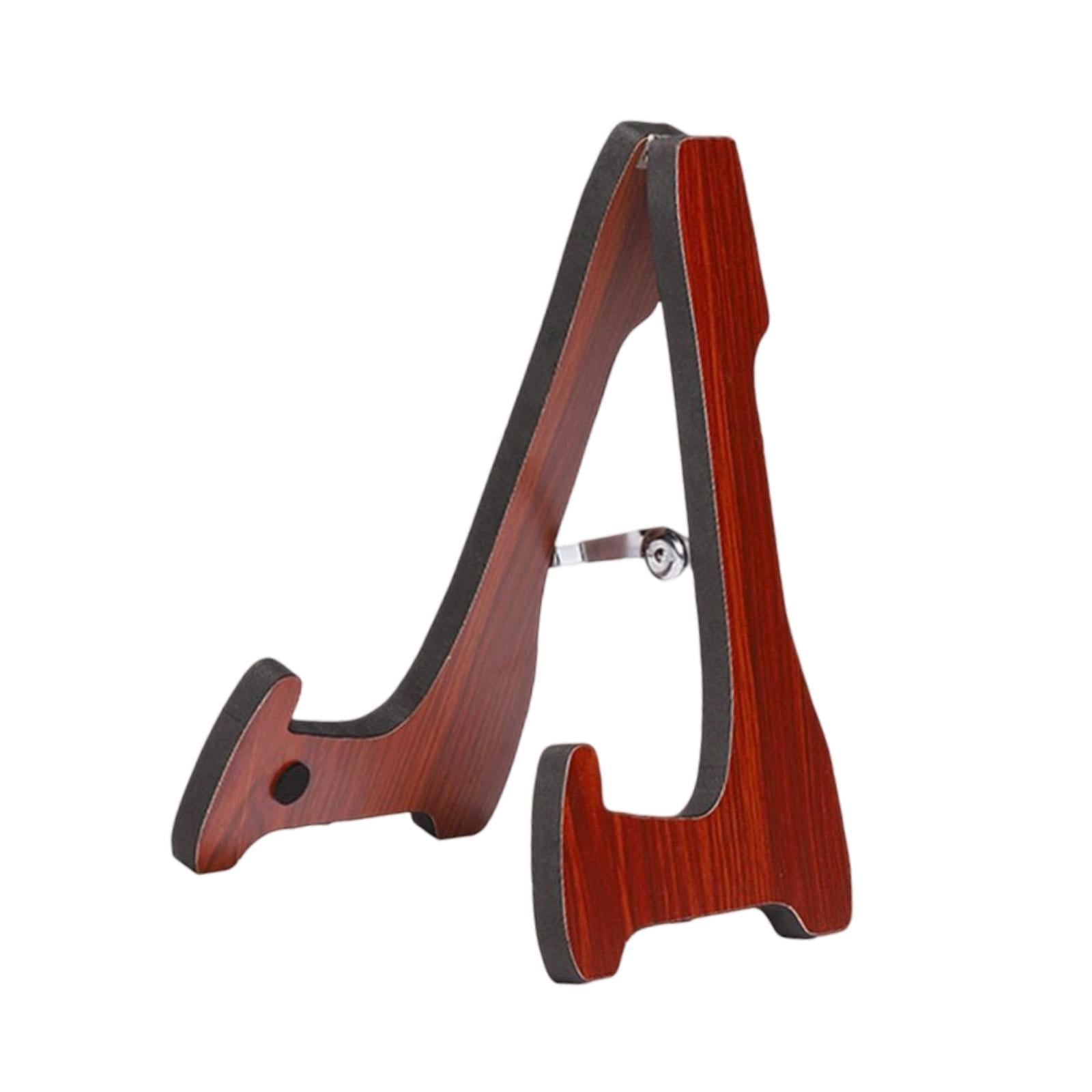 LeeQinersw Folding Guitar Stand Bracket Wooden Guitar Holder for Basses Electric Guitar Red Brown