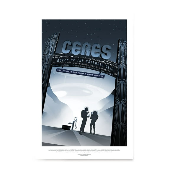 EzPosterPrints - Visions of the Future, NASA SPACE TOURISM POSTERS - Amazing Nasa Art Print for School, Kids room,Home Office Decor - CERES - 12X18 inches