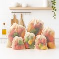 thumbnail image 2 of Premium Organic Reusable Mesh Produce Bags, Pack of 6(2L+2M+2S) Washable, Durable, Double Stitched Bags for Vegetables storage, Machine Washable - Beige, 2 of 2