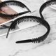 thumbnail image 5 of 10 diademas con peine para dientes, diademas antideslizantes y rígidas, accesorios para el cabello para niñas, mujeres y mujeres (negro), 5 of 5