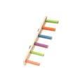 thumbnail image 2 of Wooden Parrot Ladder Bird Climbing Ramp Toy Natural Wood Hanging Activity Gym, Multicolor, for Small Birds, with Rope and Screws, 20-35 cm, 2 of 6