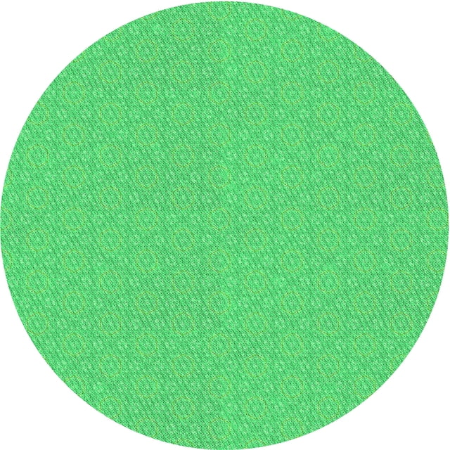 Ahgly Company Tapis Rond Lavable en Machine Intérieur Transitionnel Vert Néon, 3 Pieds Rond