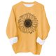 thumbnail image 2 of ICHUANYI Liquidación Mujer Moda Cuello Redondo Manga Larga Camiseta Impresión Suelta Sudadera Blusa Tops ICHUANYI WER2023082201261, 2 of 3