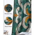 thumbnail image 3 of Green Burnt Orange Flowers Kitchen Curtains Boho Ethnic Abstract Retro Cafe Short Curtains for Bathroom Blackout Window Curtain Grommet Small Window Treatment Drapes for Bedroom Living Room 52"x45"x2, 3 of 9
