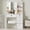 White 1, variant on Caulitar Vanity Set with Sliding Mirror and Stool, White Vanity Desk with Brightness Adjustment, Makeup Table with 6 Drawers and 6 Shelves for Women