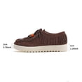 thumbnail image 6 of HEWUQI Women's Slip on Boat Shoes Platform Lace up Lightweight Suede Loafers Round Toe Soft Sole Clogs Comfortable Casual Walking Sneakers a-Brown Size 7.5, 6 of 7