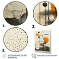 thumbnail image 3 of Designart "Minimalist Oasis Orange and Beige Mid Century" Abstract Still Lifes Floater Framed Canvas Print, 3 of 7