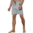 thumbnail image 4 of INSPIRE CHIC Men's Solid Color Elastic Waistband Lightweight Swimwear Shorts, 4 of 5