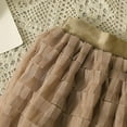 thumbnail image 6 of Xudanell Women Renaissance Layered Long Satin Skirt Elastic High Waist Tiered Skirt Long Beach Skirt (Brown,A), 6 of 6