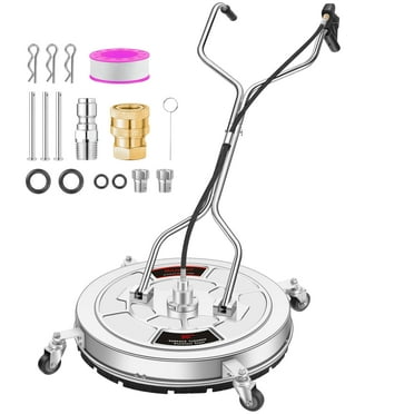 DAIMOT 30" Pressure Washer Surface Cleaner with 4 Wheels - Stainless Steel Dual Handle Surface Cleaner for Pressure Washer Attachment for Concrete, Patio, Sidewalk, Deck and Driveways