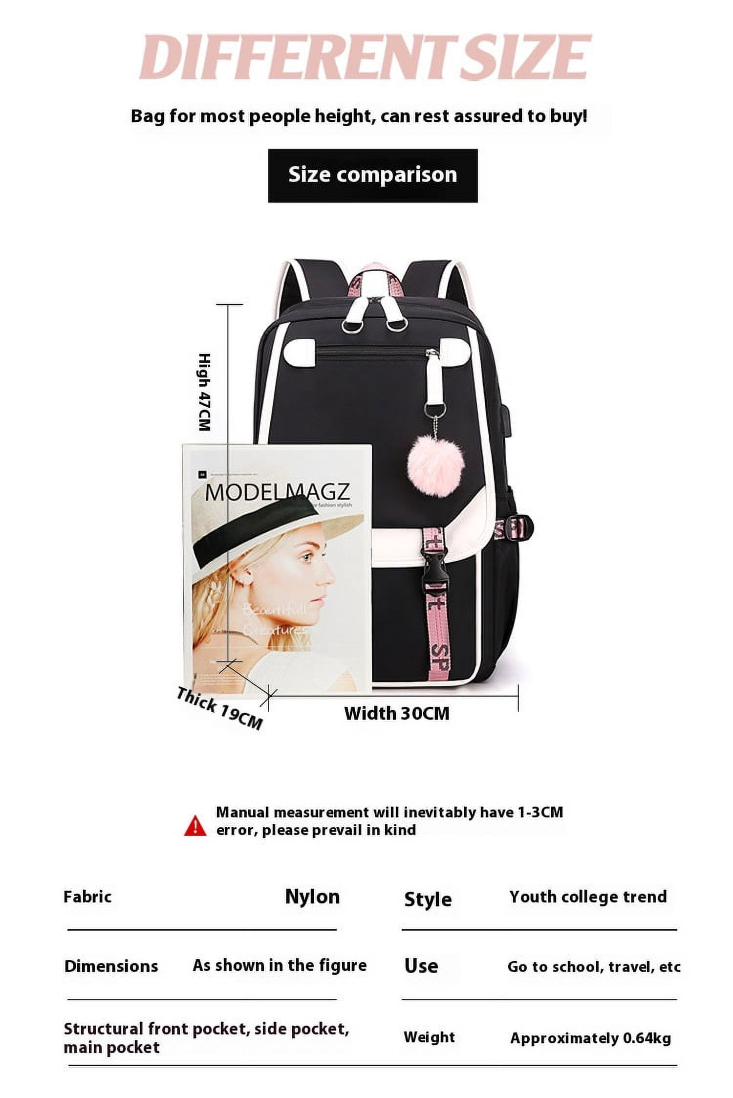 Stitch School Bag,Stitch Backpack Student School Bag, Usb Charging Bag Computer Bag,Thickened Large Capacity Travel Bag,Back to School Backpack Schoolbag,Cute Casual Travel  Bookbag