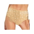 thumbnail image 2 of Choomomo Womens Shimmery Rhinestone Dance Shorts for Latin Salsa Belly Dance Party Club Performance Nude L, 2 of 5