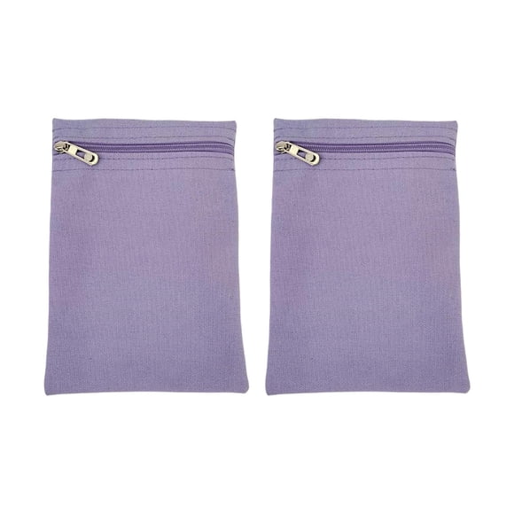 2 bolsillos cosidos con cremallera para viajes, bolsillos de seguridad, funda para teléfono, interiores invisibles versátiles para sudaderas Púrpura