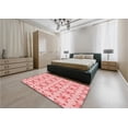thumbnail image 5 of Ahgly Company Machine Washable Indoor Square Transitional Flamingo Pink Area Rugs, 3' Square, 5 of 7