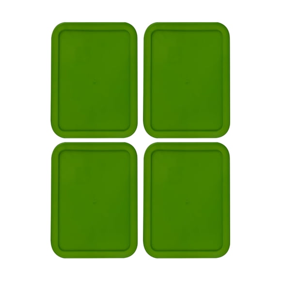 Tapas para contenedores MRX Solutions, 19,7 x 14,6 cm, color verde, paquete de 4