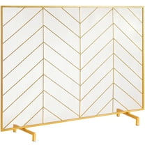 VEVOR Fireplace Screen Single Panel, Sturdy Iron Mesh Fireplace Screen, 38.6"(L) x29.8"(H) Spark Guard Cover, Simple Installation, Free Standing Fire Fence Grate for Living Room Home Decor Modern