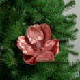 thumbnail image 3 of Northlight Artificial Magnolia Flower Christmas Clip Ornament - 7" - Peach, 3 of 3