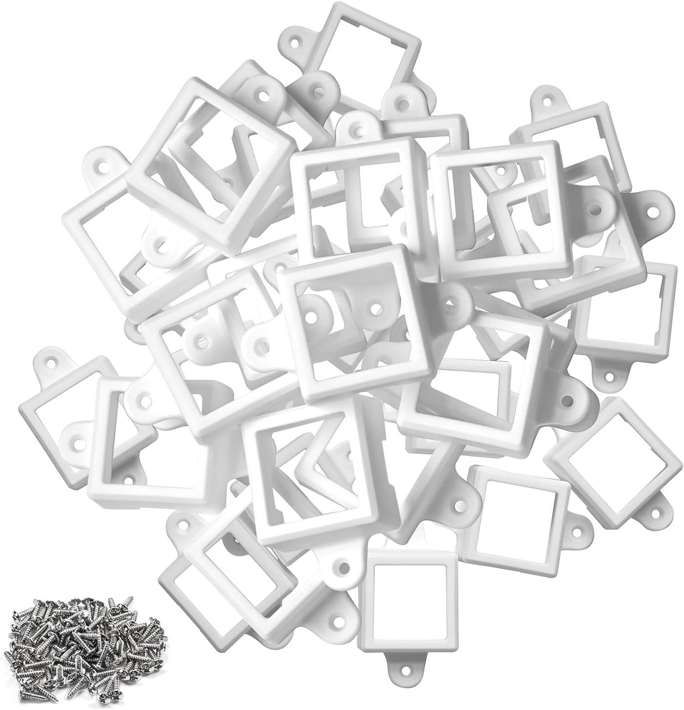RGHJAR-40 Light Clips for Govee Permanent Outdoor Lights Compatible with H705 H805 Non-pro Version Outdoor Light Mounting Bracket Clips & Screws (White)