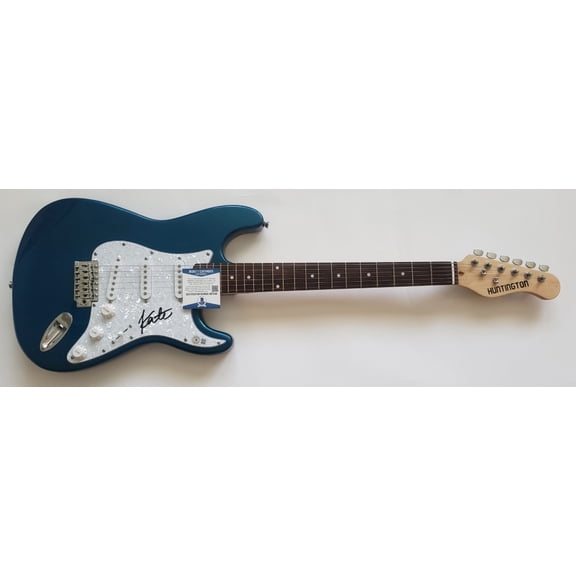 The B-52's Kate Pierson Hand Signed Autographed Guitar Beckett BAS BB76310