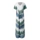 thumbnail image 3 of WILLBEST Vestido Largo Informal Holgado de Manga Corta con Escote En V y Abertura con Efecto Tie-Dye para Mujer Extra Grande, 3 of 3