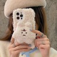 thumbnail image 2 of Funda para iPhone X Xs con muñeco de juguete de dibujos animados, funda suave y esponjosa en 3D con diseño de animal de piel de felpa, compatible con la funda para iPhone (iPhone X/xs, Anygry Lit, 2 of 5