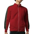 thumbnail image 2 of Ma Croix Mens Track Jacket with Button Sleeve Accents Full Zip Active Slim Fit, 2 of 7