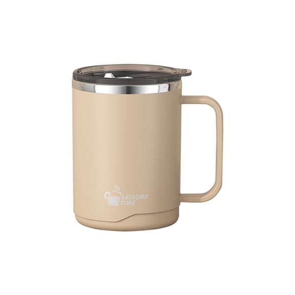 17 oz Stainless Steel Insulated Coffee Mug with Handle, Leak-Proof Push Lid Vacuum Cup for Office, Home & Travel, Keeps Drinks Hot & Cold