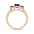 thumbnail image 2 of Angara Natural 1.45 Ct. Tanzanite with Tanzanite Classic Ring in 14K Rose Gold for Women (Ring Size: 12), 2 of 9